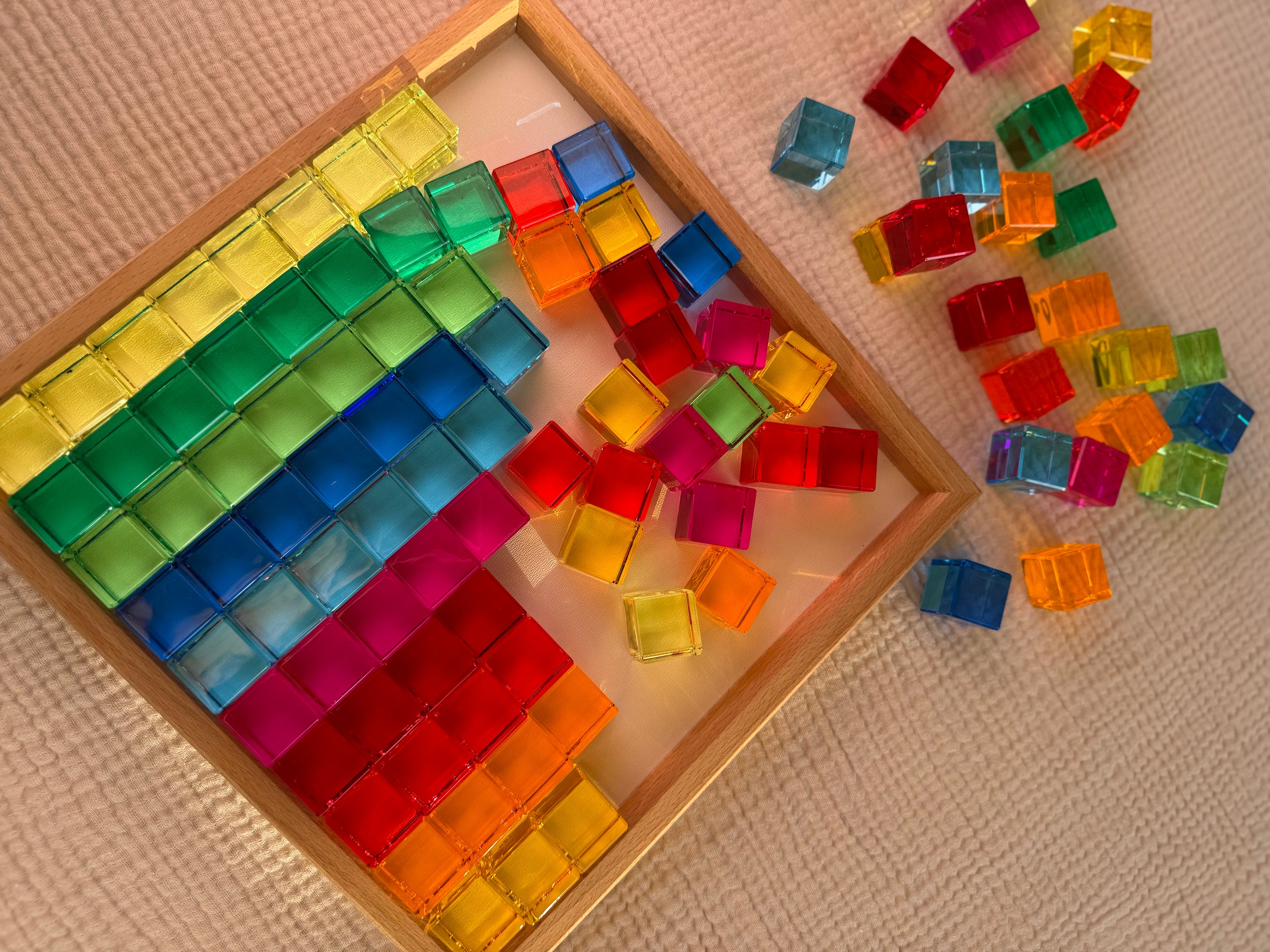 Licht-Bauwürfel 100 Teile NEW Design Bauspiel