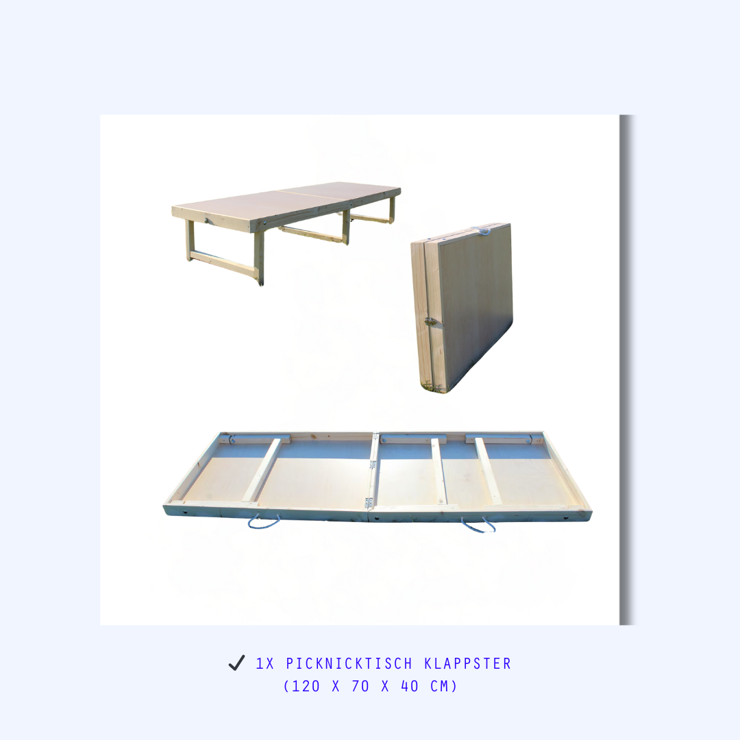 Klappster Holztisch