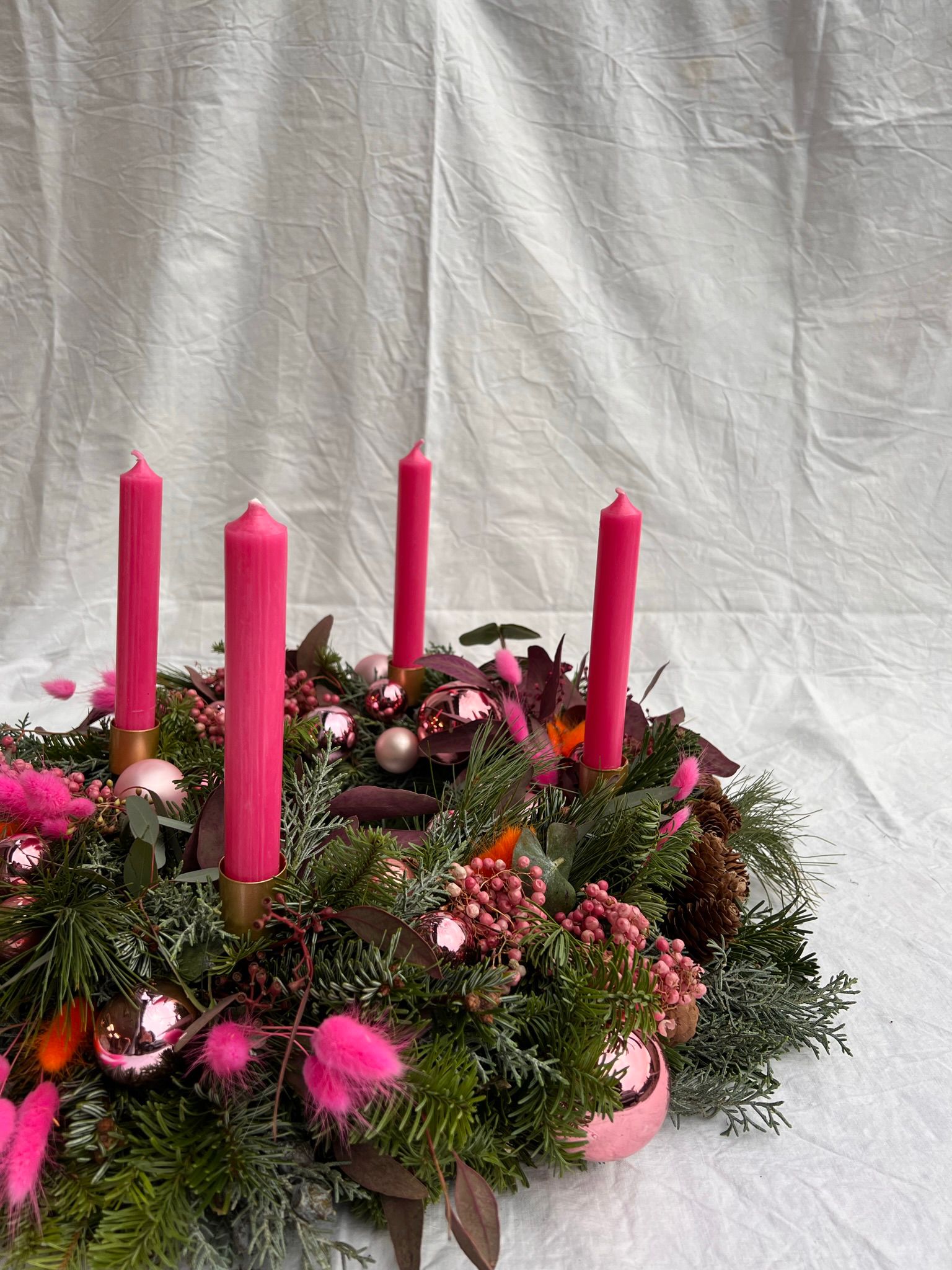 Weihnachtskranz binden - Wreath & Sip