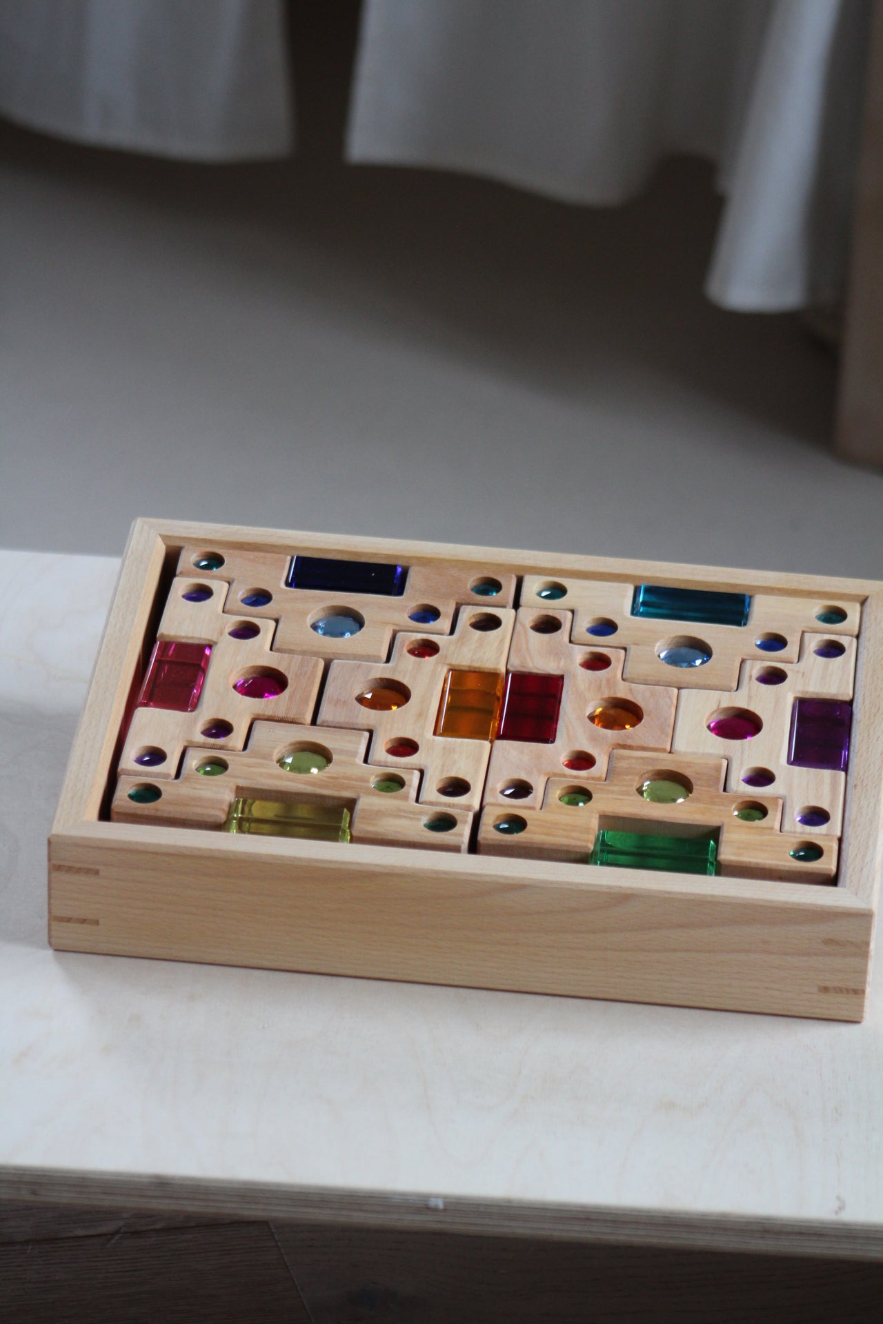 Farbtreppe mit Lichtbauquadarn 32 Teile