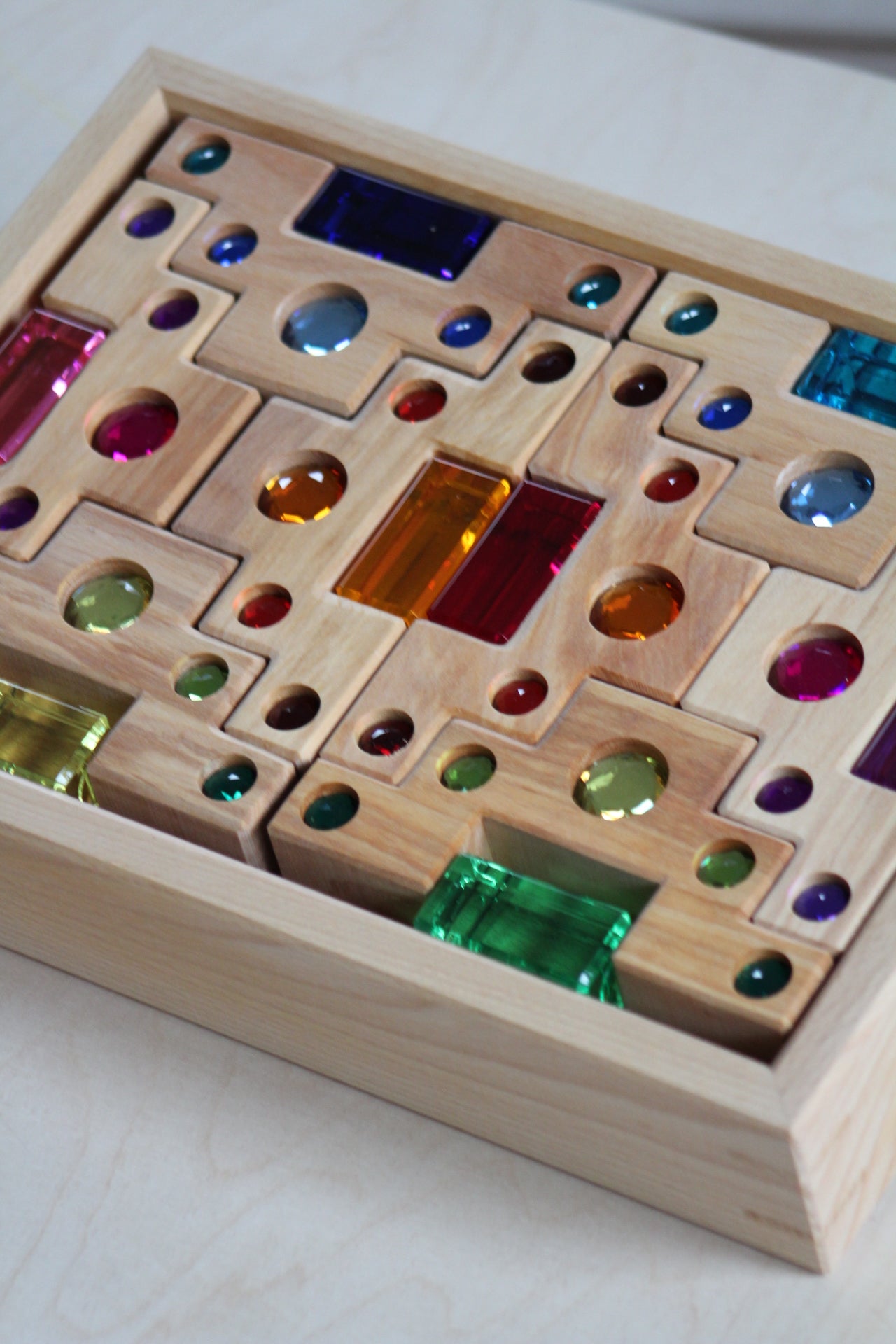 Farbtreppe mit Lichtbauquadarn 32 Teile