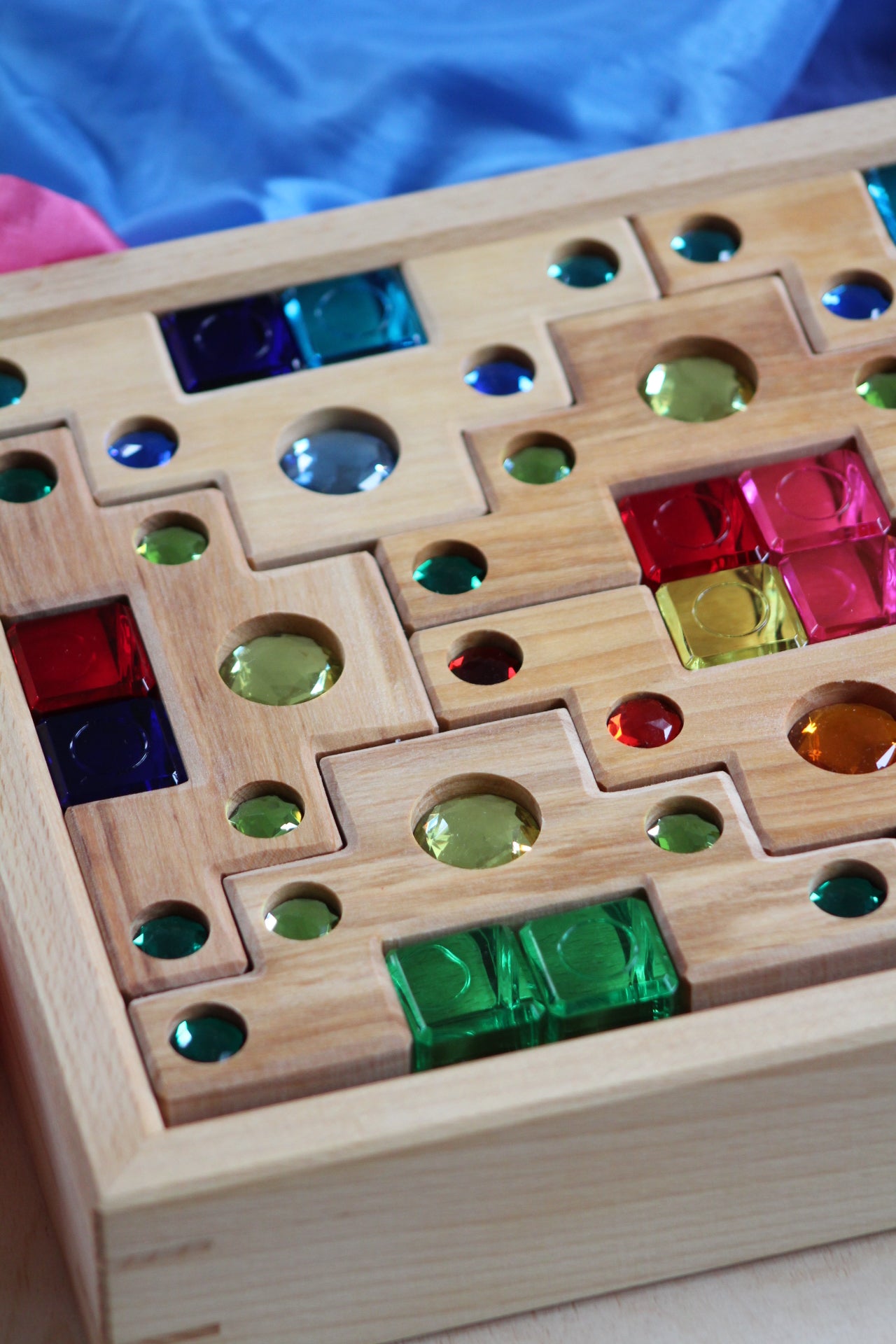 Farbtreppe mit Lichtbauquadarn 32 Teile